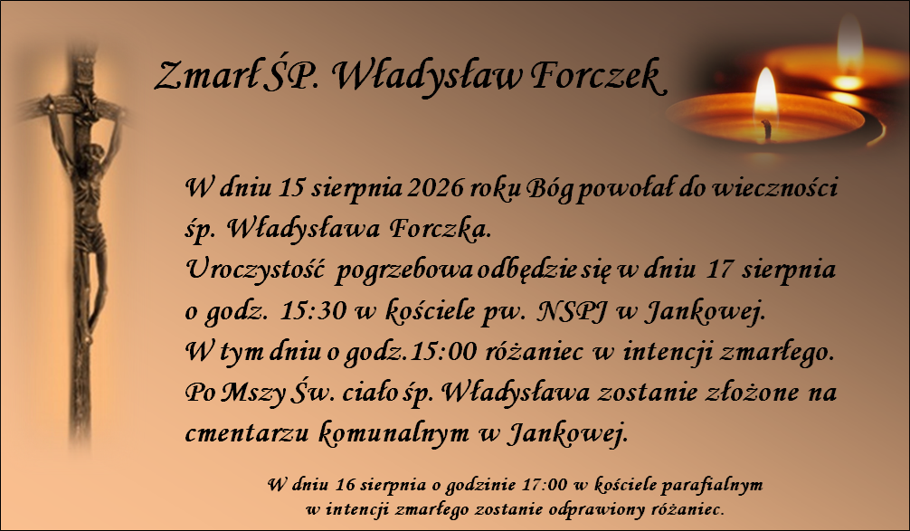 Zmarł ŚP. Władysław Forczek
